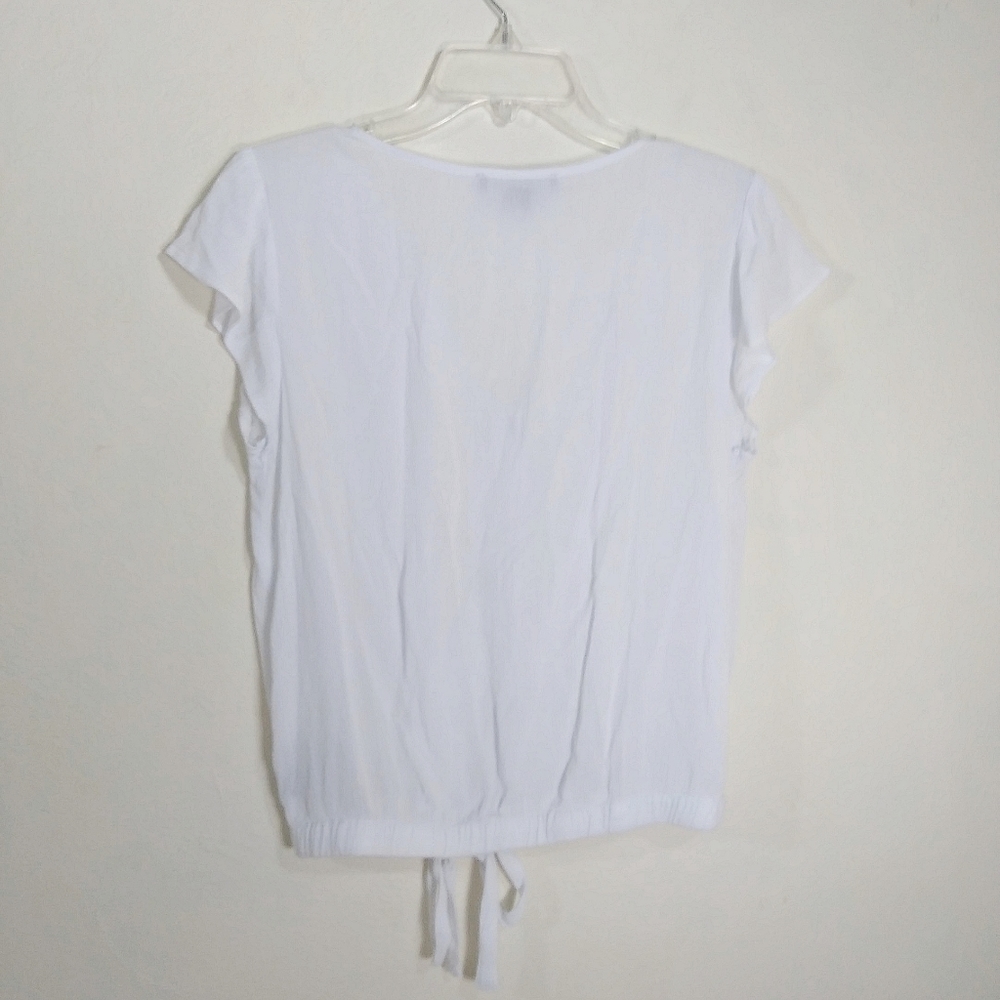 Sanctuary - Bright White Button Down Tie Blouse - image 5